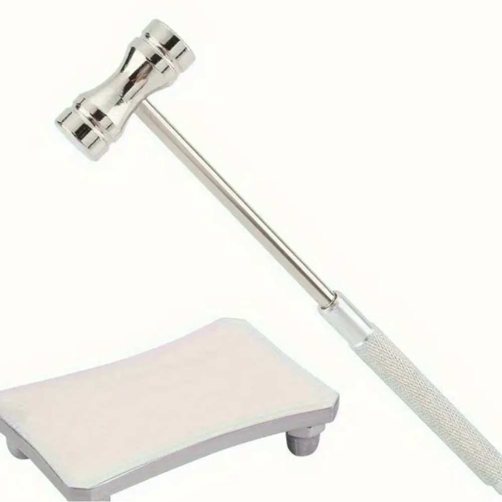 Silver Metal Hammer and Stand Set